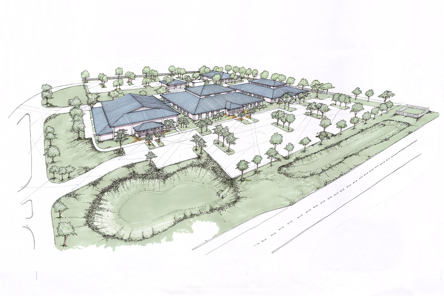 Clay Electric Co-Op Headquarters Design Concept Sketch