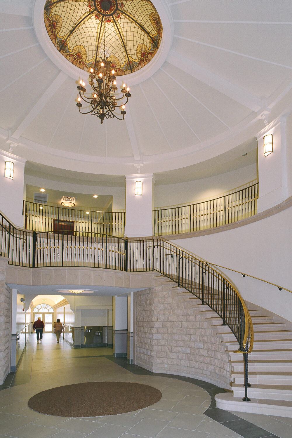 Lobby rotunda and grand staircase Green Cove Springs City Hall