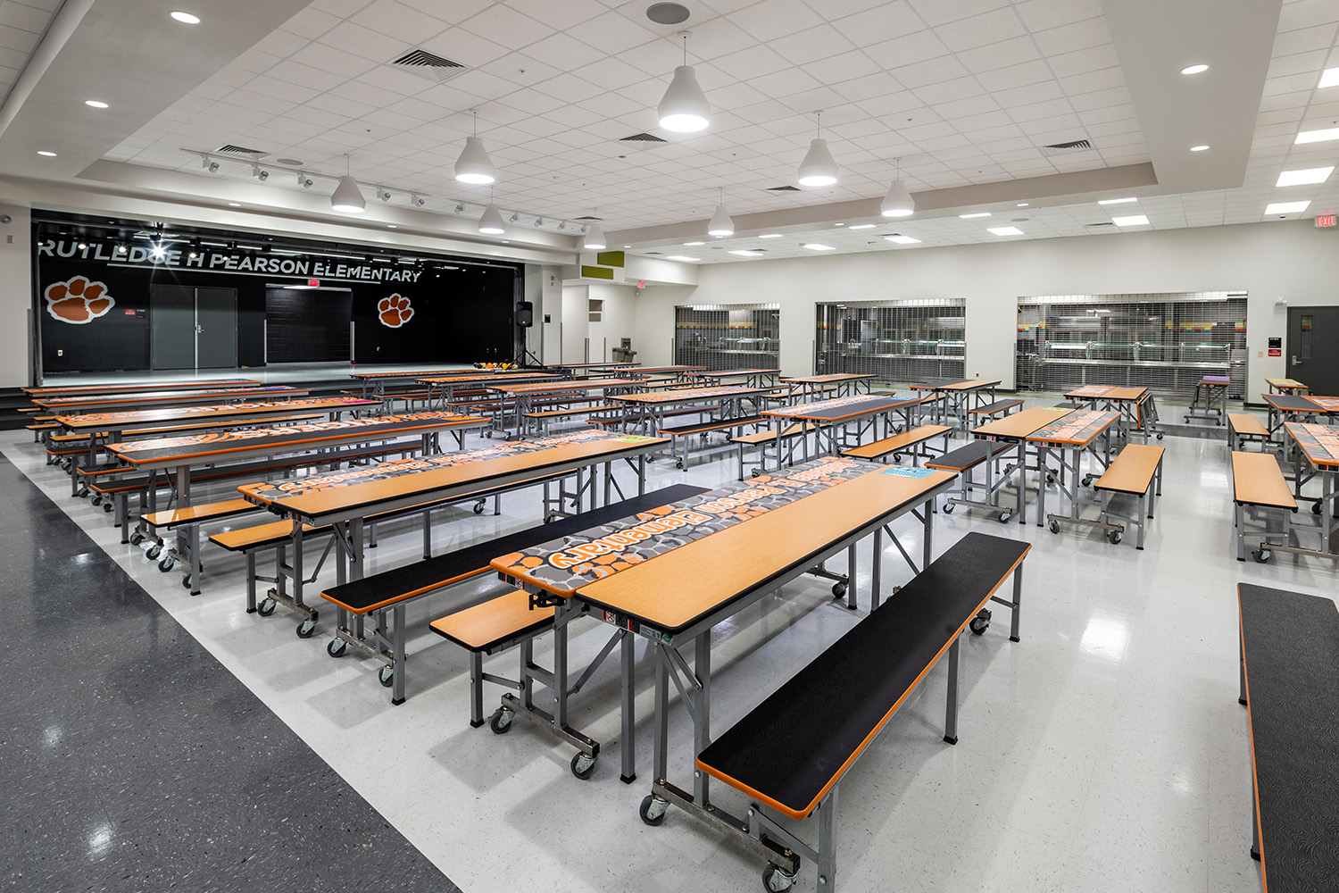 Student Cafeteria & Stage Rutledge H. Pearson Elementary School